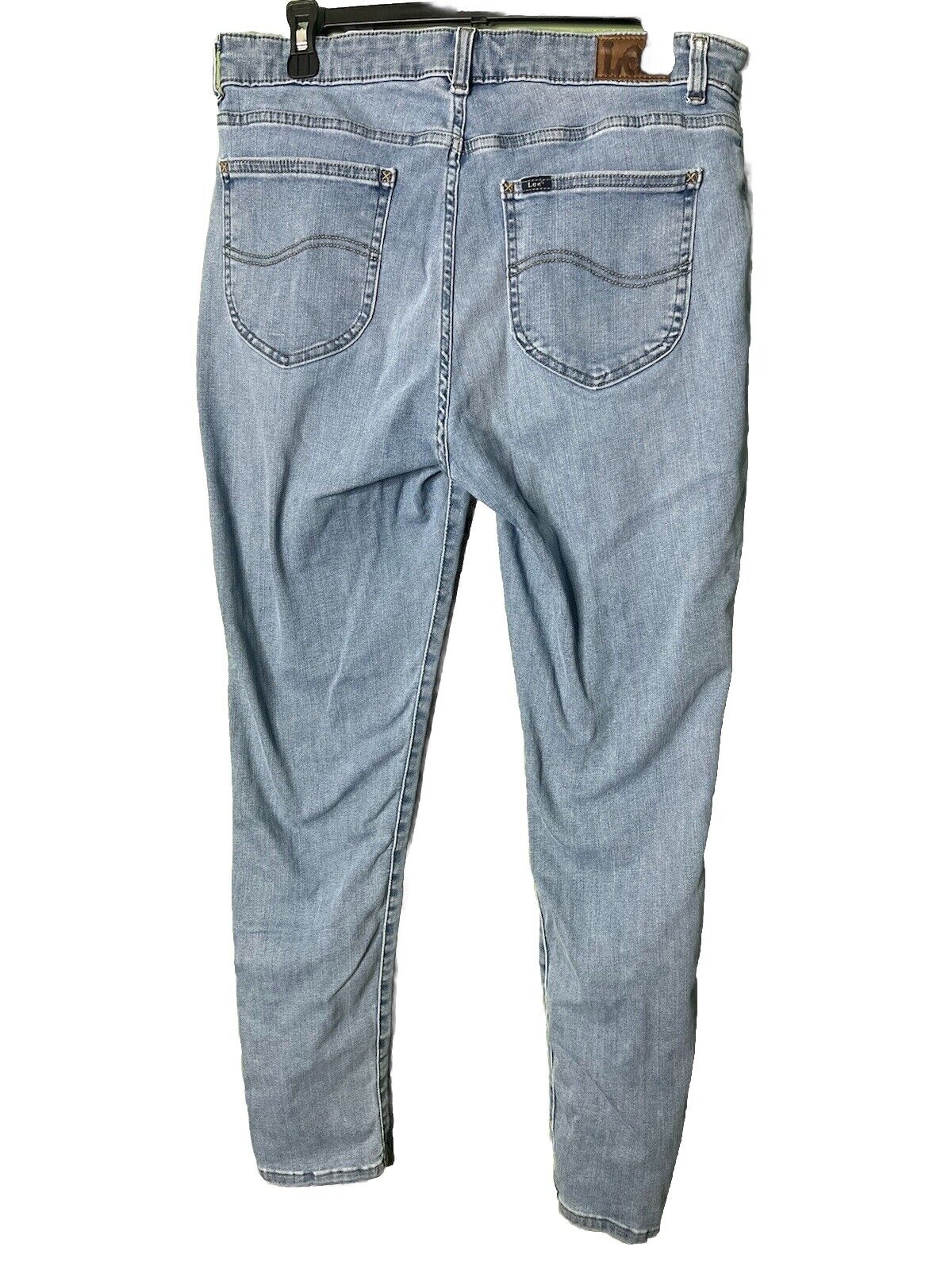 Lee Women's Size 14 Blue Slim Fit Skinny Leg Mid Rise Stretch Denim Jeans