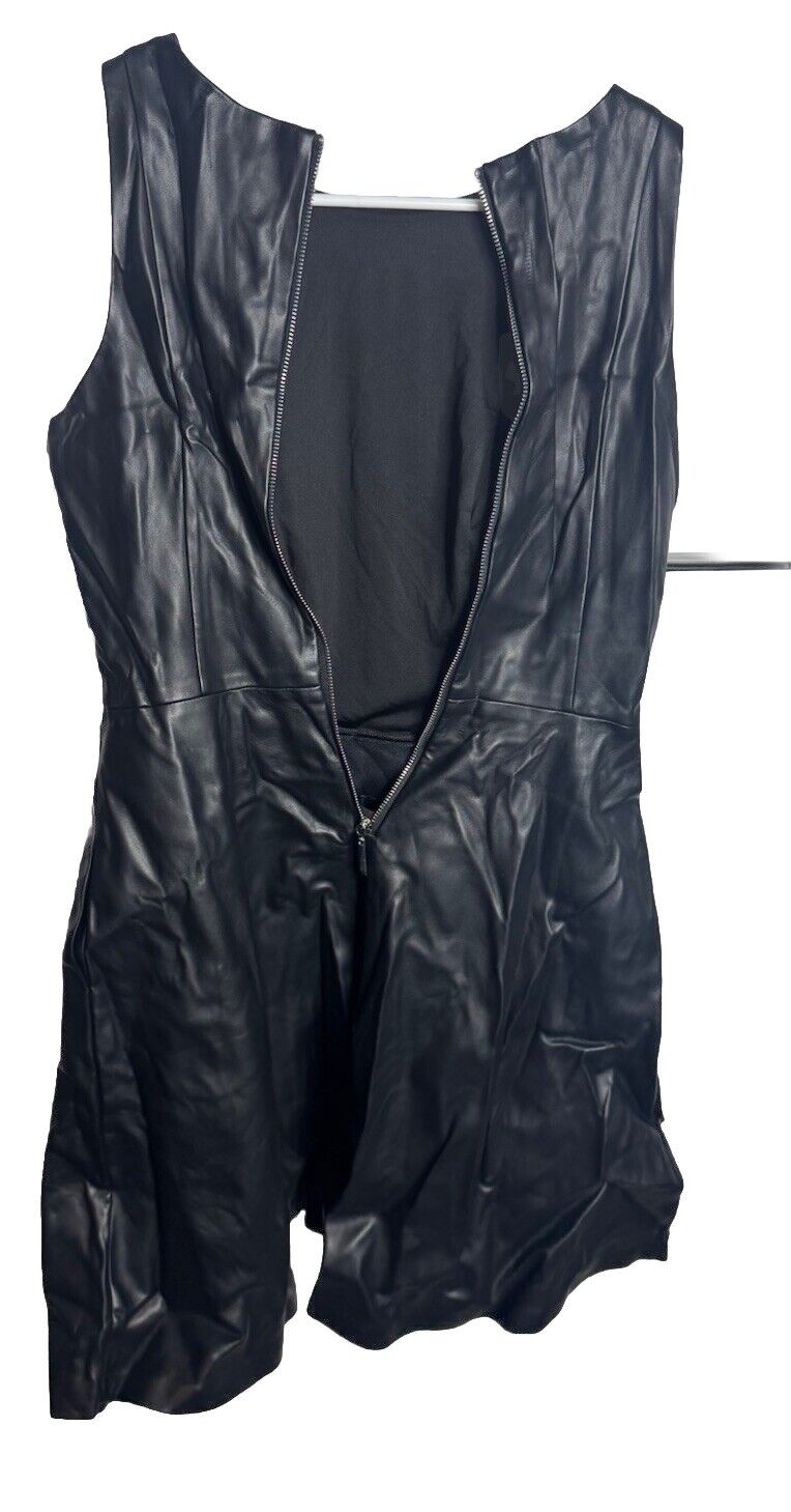 White House Black Market Body Perfecting Faux Leather Trim Sheath Dress 2