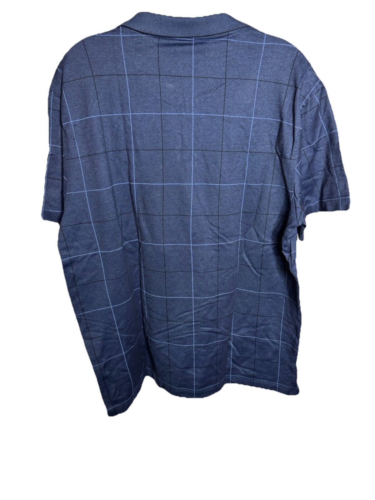 Mens L Blue Van Husen Short Sleeve Polo