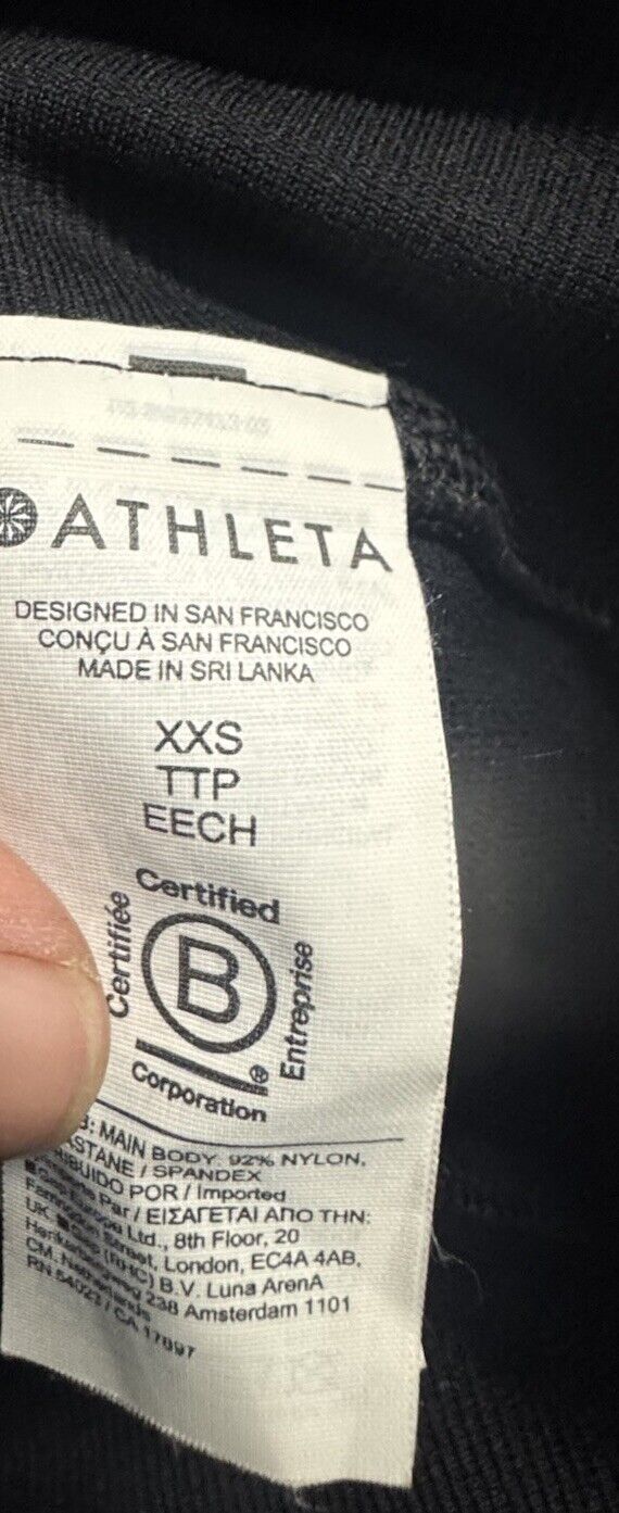 Athleta Womans Leggings XXS Solid Pull On High Waist Straight Active
