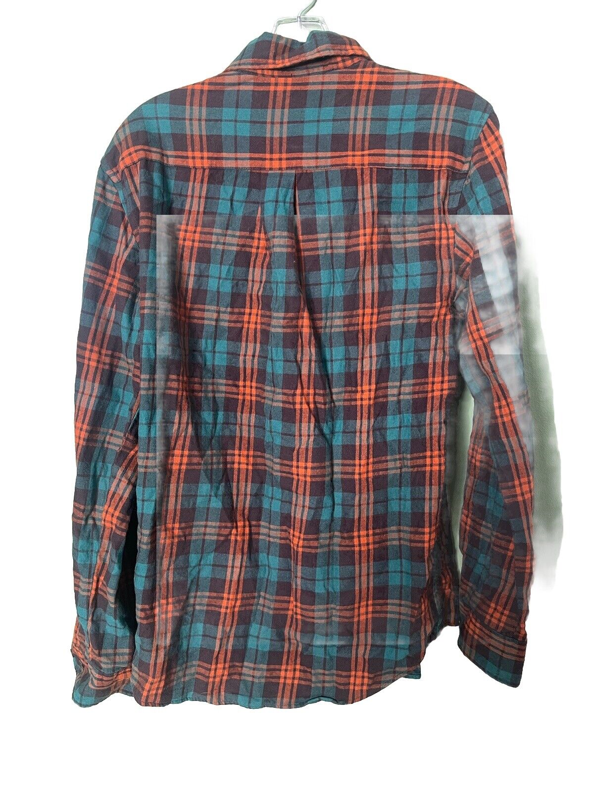St John Bay Button Down Shirt Adult Small Flannel Long Sleeve Plaid Men's