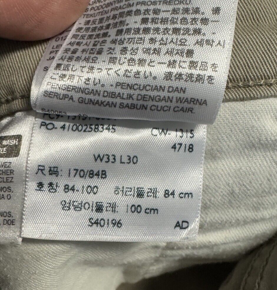 Levi's Straight Fit Soft Twill Regular Gray Mens 33x30 Stretch Mid Pants