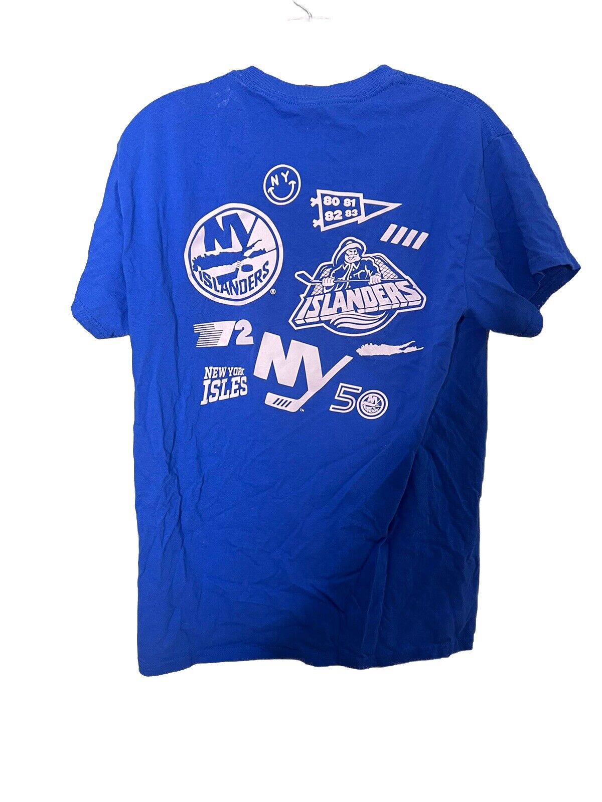 New York Islanders Shirt Men's M Blue NHL Hockey Graphic Tee Short Sleeve Logo