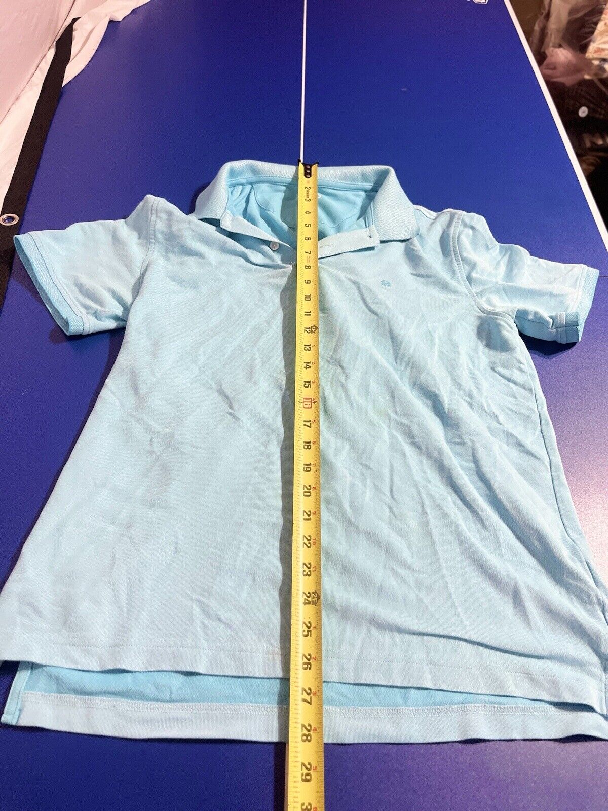 Mens Izod Advantage Performance Natural Stretch Polo Shirt Light Blue Size L