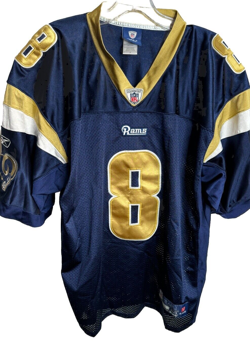 Reebok On Field St. Louis Rams Sam Bradford #8 NFL Football Jersey Adult Size 50