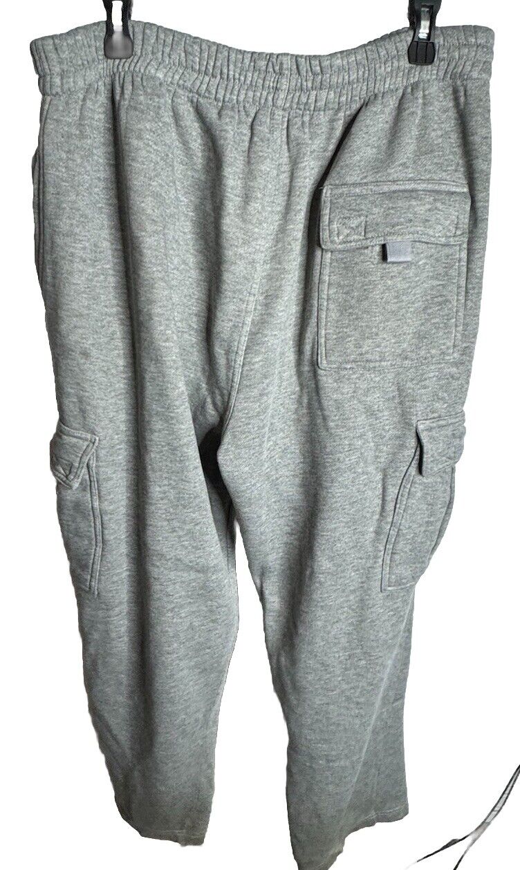 Men's Jogger Heavy Weight Fleece Cargo Pocket Sweat Pants Casual Loose XL