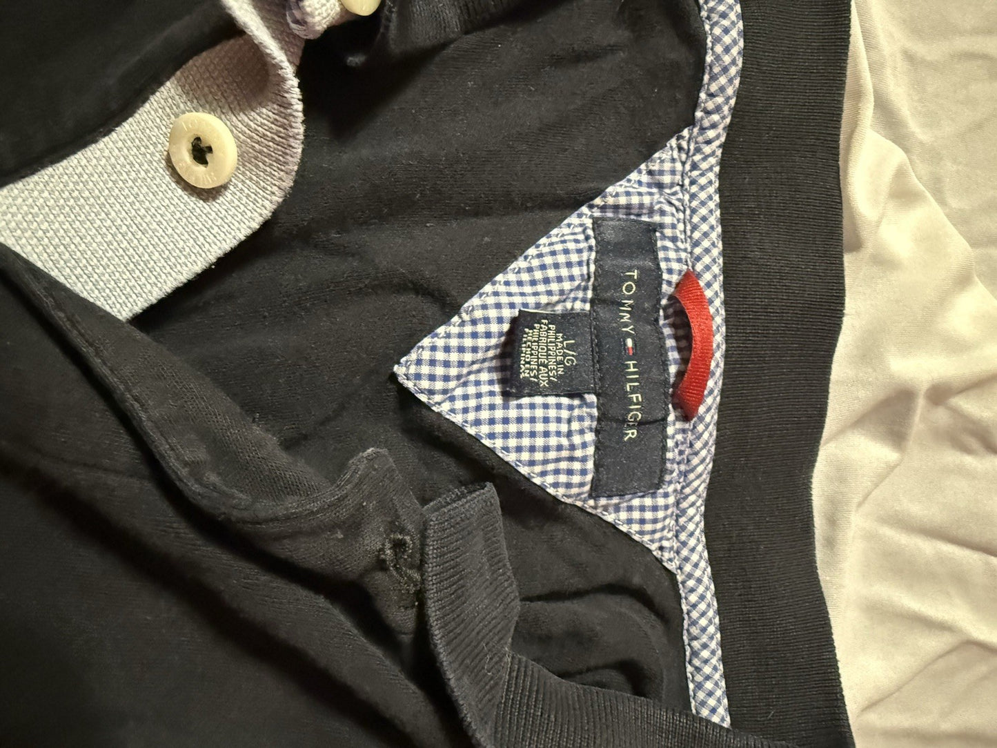 Tommy Hilfiger shirt men large, Black, High Quality, Good Condition