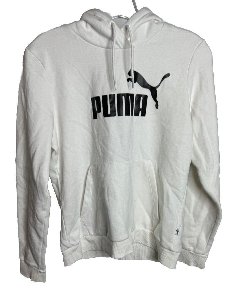 Puma Boy's Sweater Hoodie Light Heather Logo KIDS Size Large