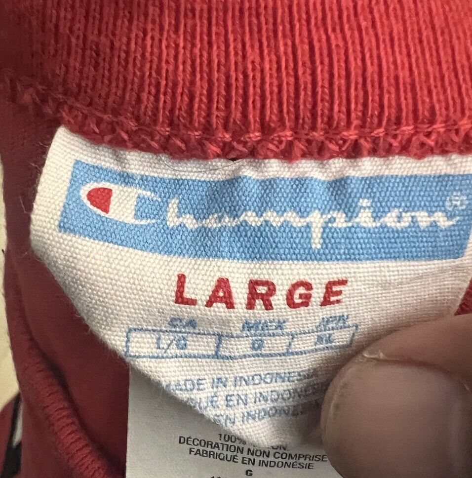 Champion T-Shirt Men's Tee Classic Fit Script Logo Large