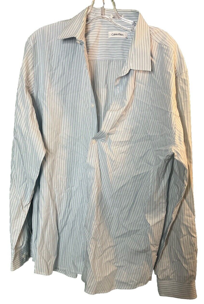 Calvin Klein Men's Long Sleeve Button Down Shirt Size XL