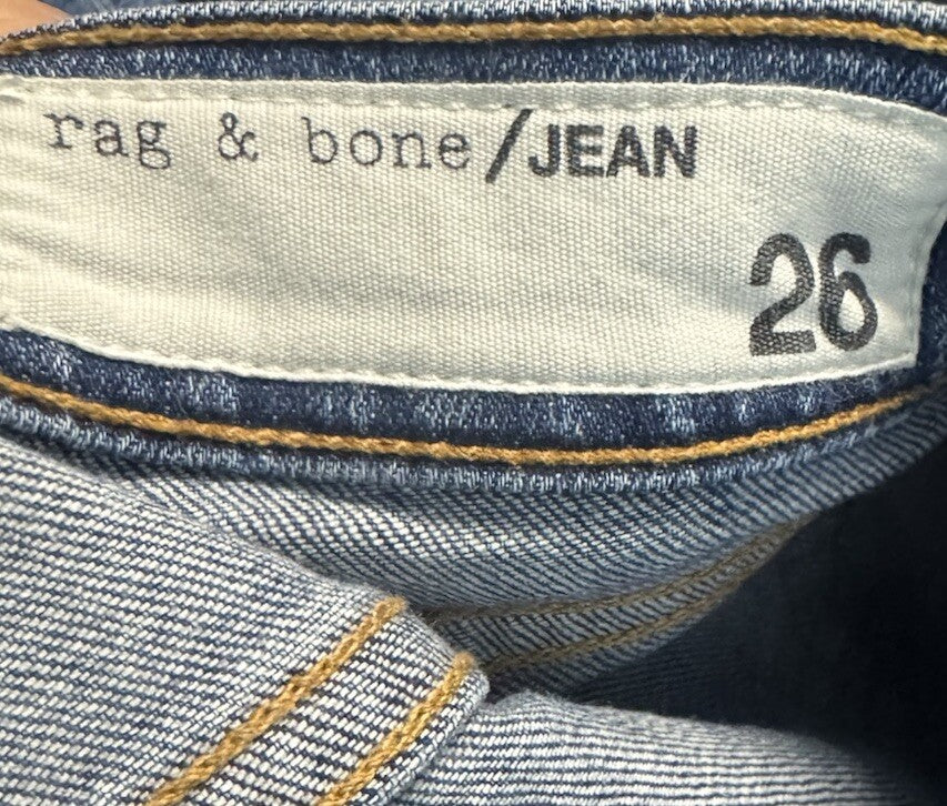Rag And Bone Womens Distressed Dre Stretchy Jeans, Size 26