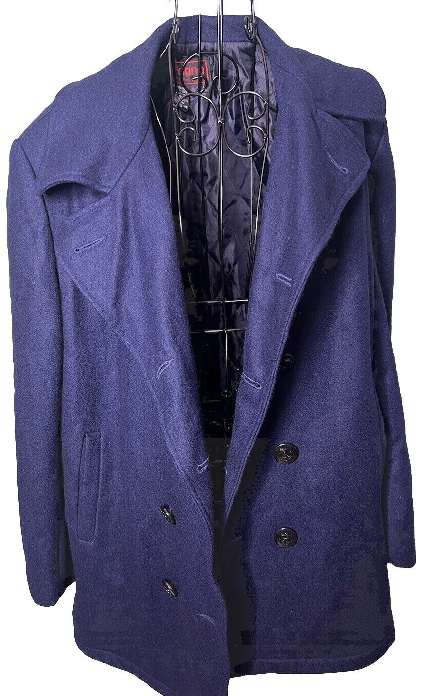 Vintage Patina Heavy Wool Button Up Coat Size Medium