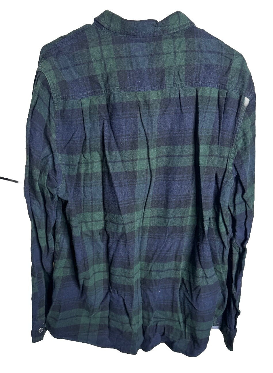 WEARHERPROOF VINTAGE Plaid Flannel Button-Down Men’s Shirt, XL