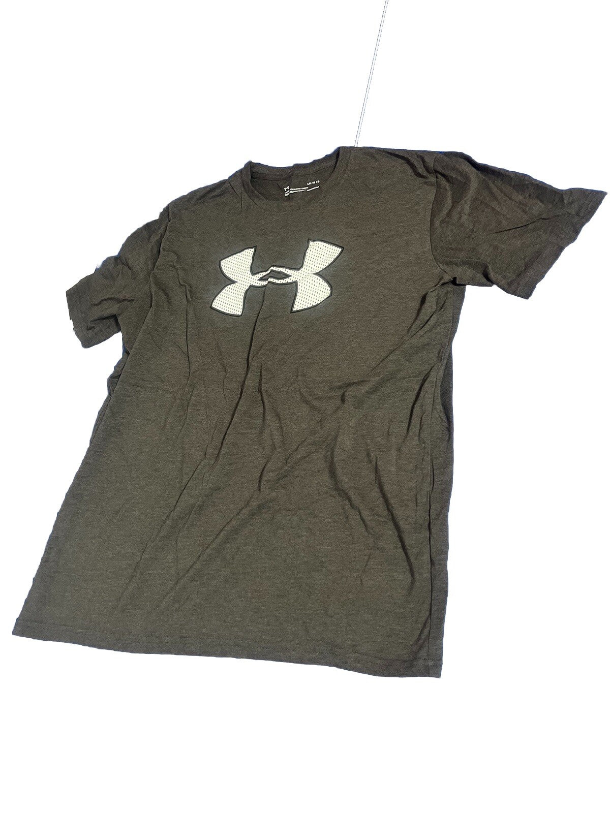 Under Armour Shirt Mens Large Gray Loose Fit Heatgear Logo