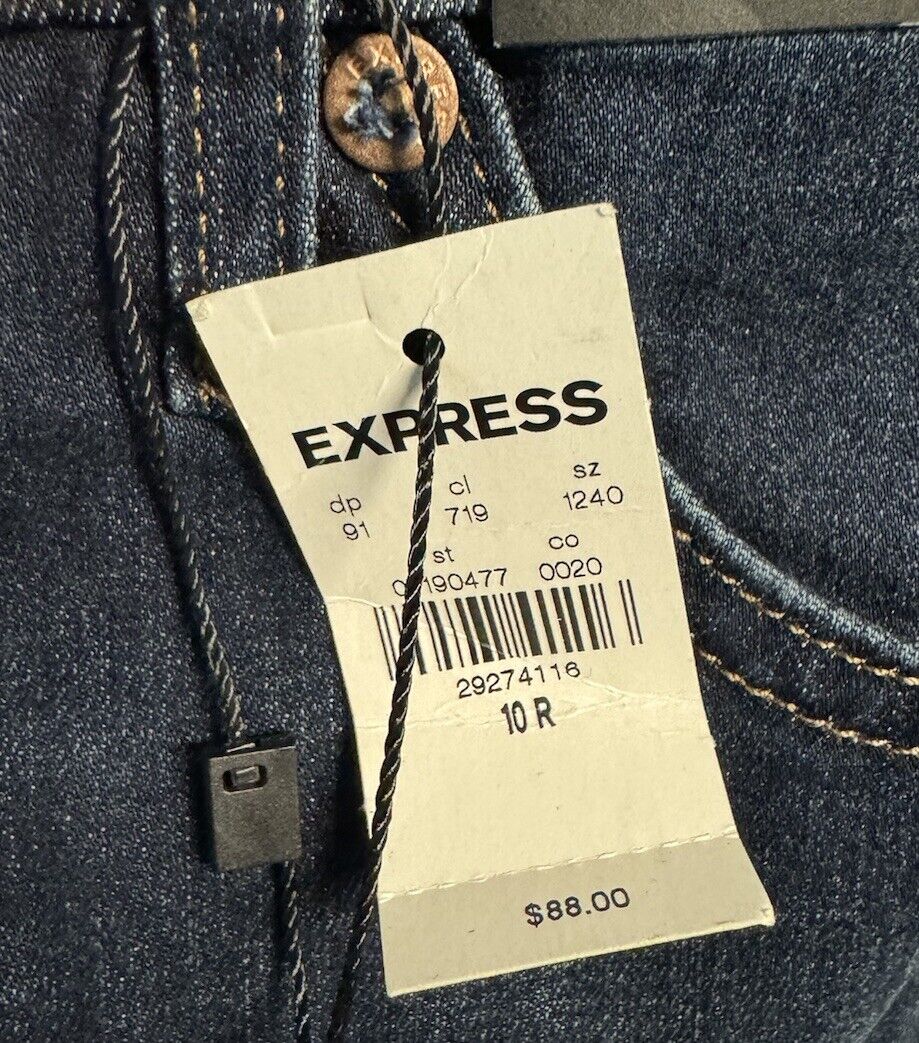 NWT Express Women's Jeans Barely Boot Low Rise Stretch Dark Wash Jeans Size 10R