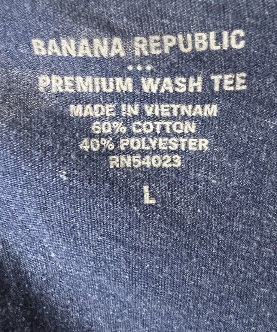 Banana Republic Premium Wash Blue Short Sleeve T-Shirt Men's L