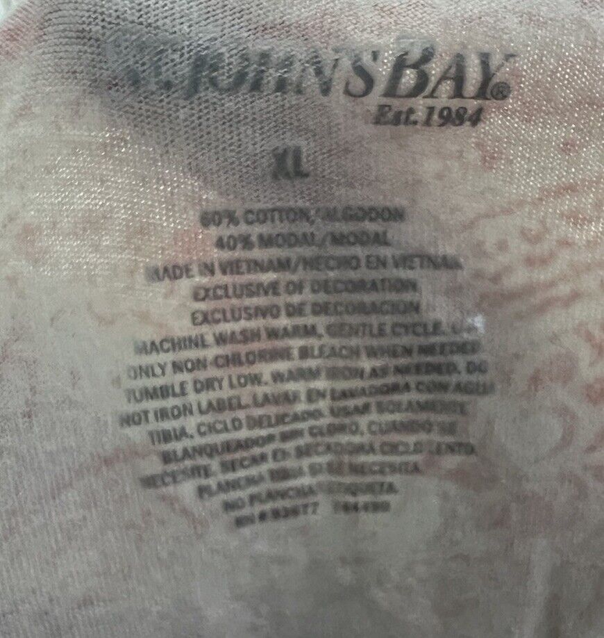 St Johns Bay Size XL Short Sleeve Womens Casual Top