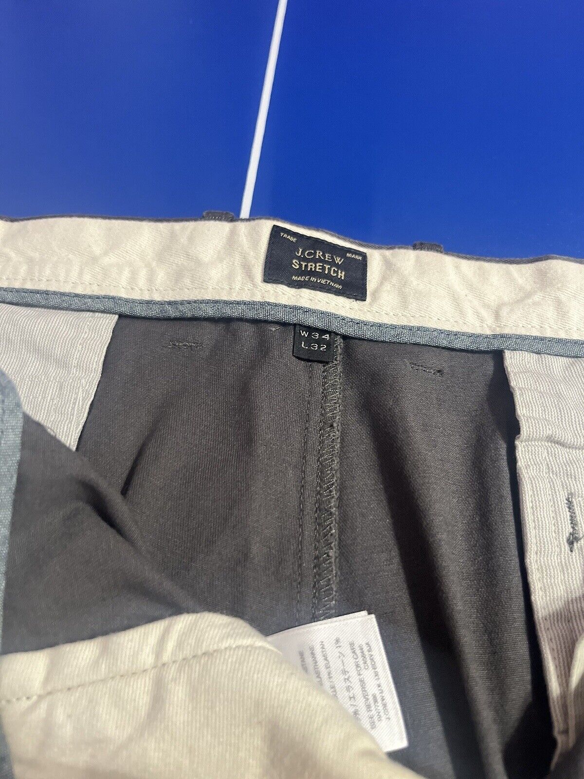 J. Crew Pants Mens 34x32 Gray Thompson Tapered Four Season Casual Preppy Plaid