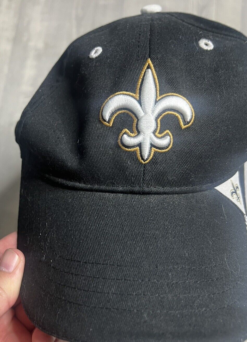 New Orleans Saints Black Adjustable NFL Hat On Field Strapback Cap