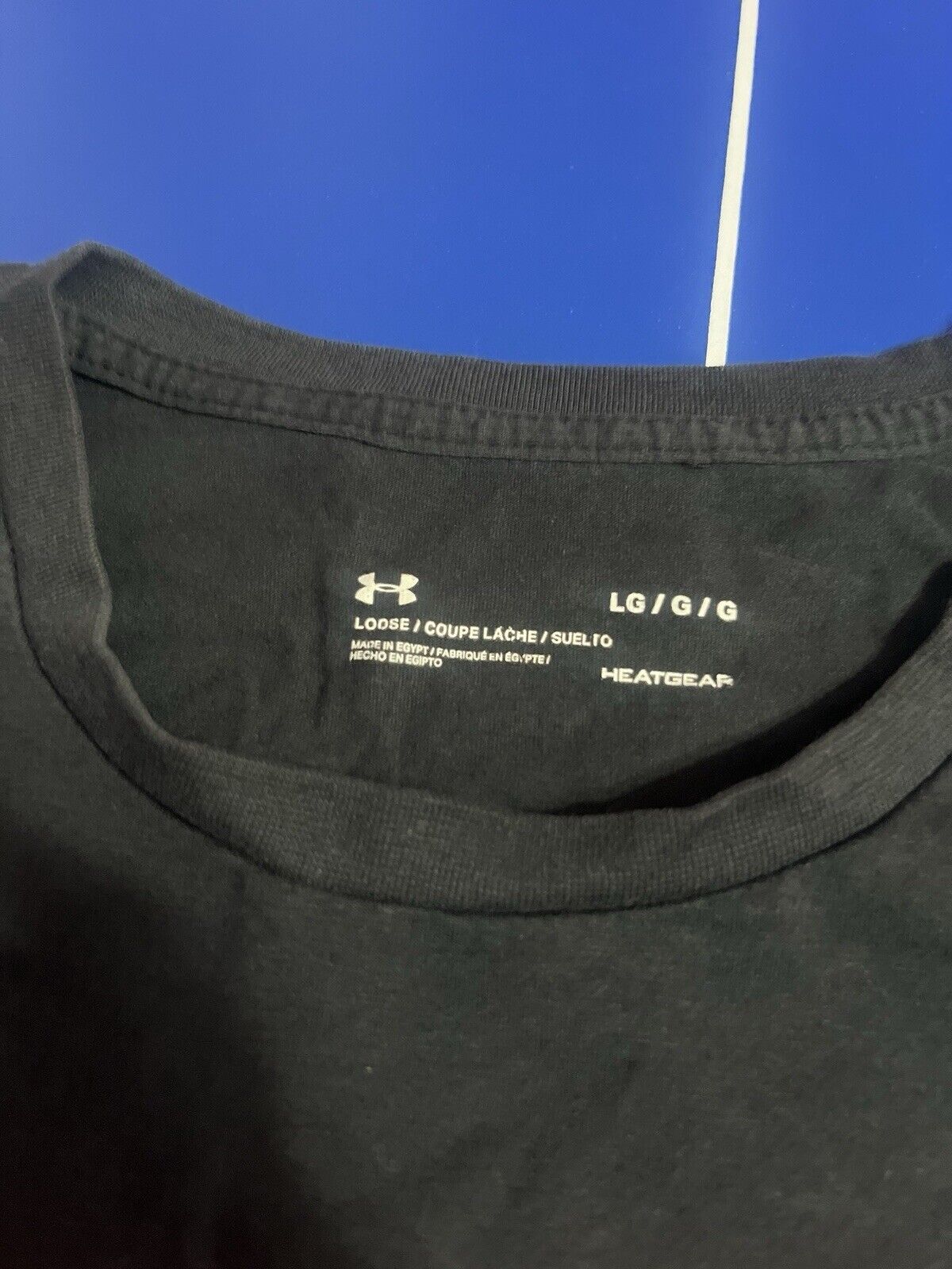 Under Armour Men's Adult Sz L Tee Shirt T Black Loose Heatgear Athletic Casual