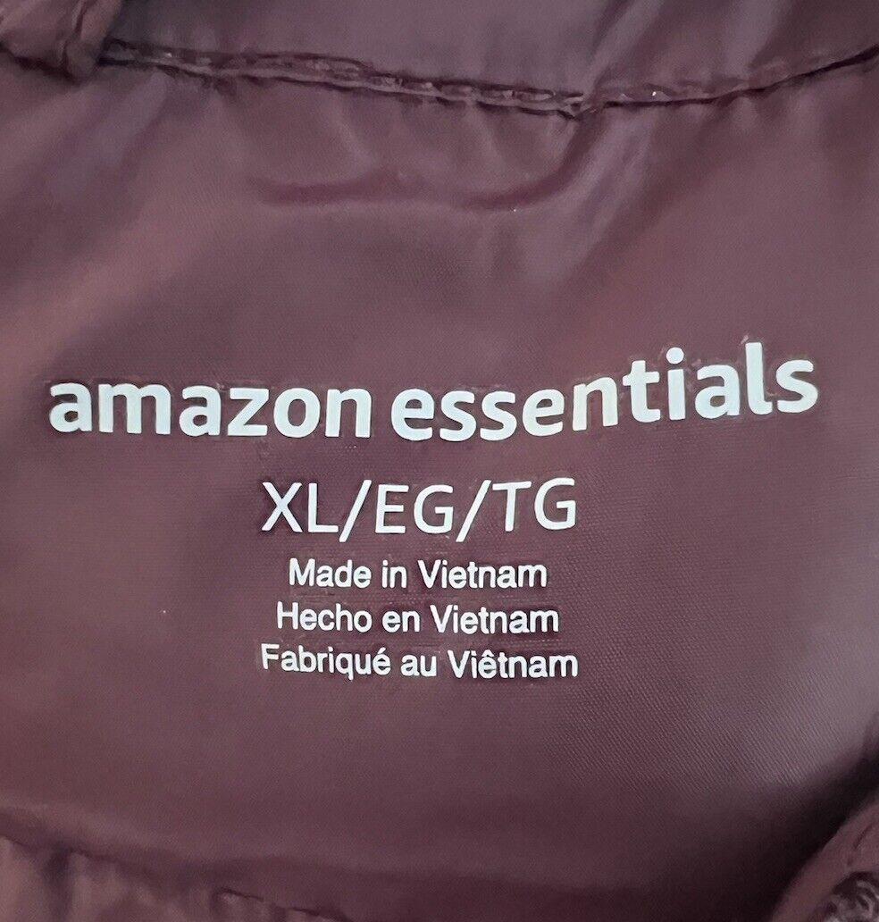 Amazon Essentials Men's Lightweight Water-Resistant Packable Puffer Vest NEW NWT