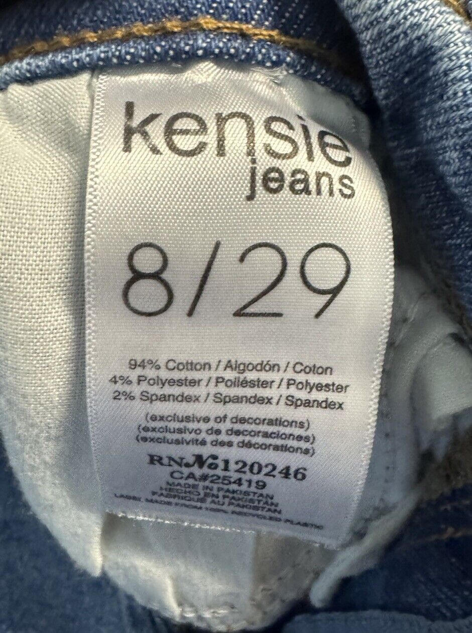 Kensie Jeans Skinny Leg Women's 8/29 Blue Dark Wash Denim Mid Rise