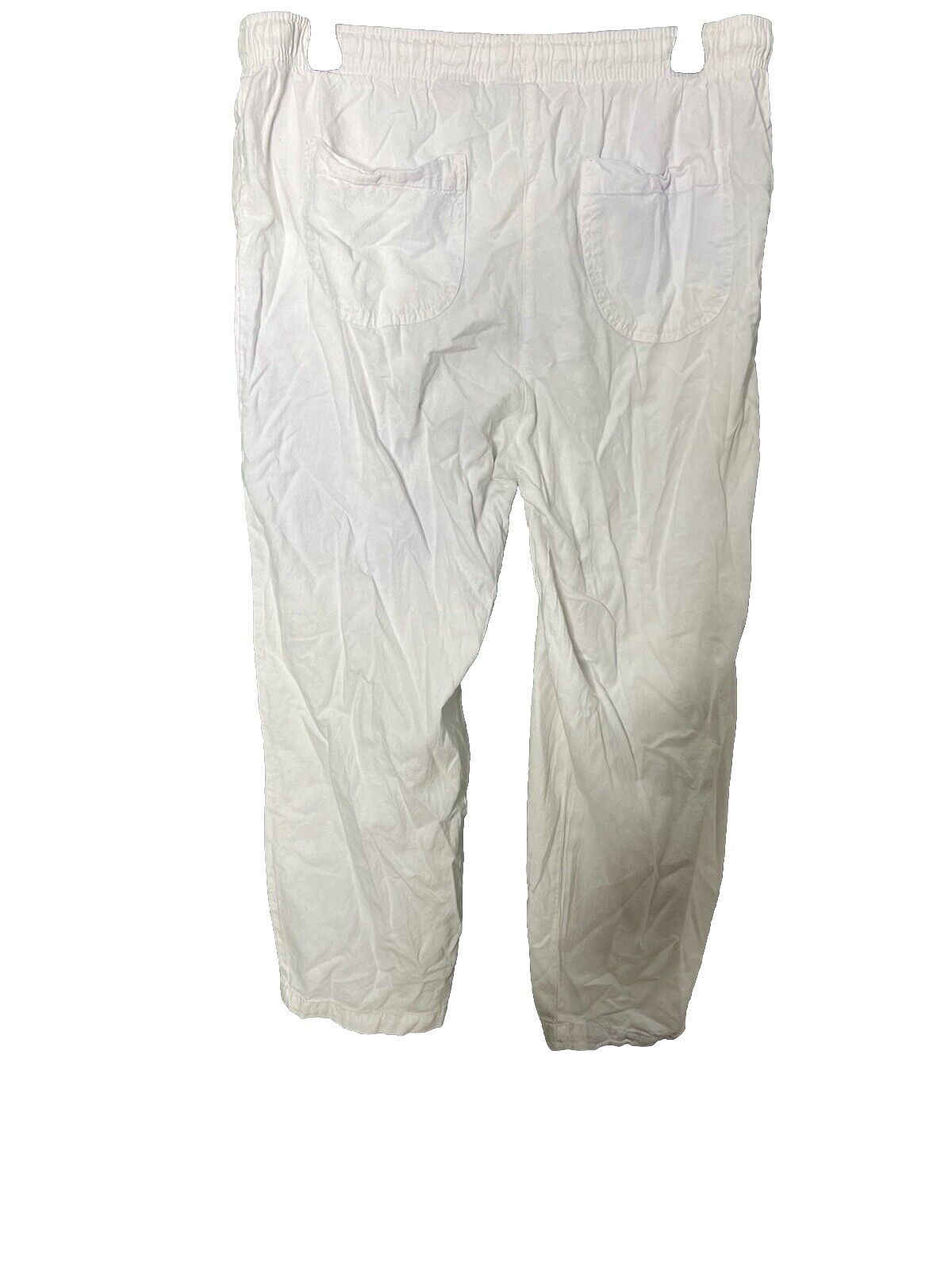 Laura Scott Wide Leg Capri Pants Women's S/c High Rise Drawstring