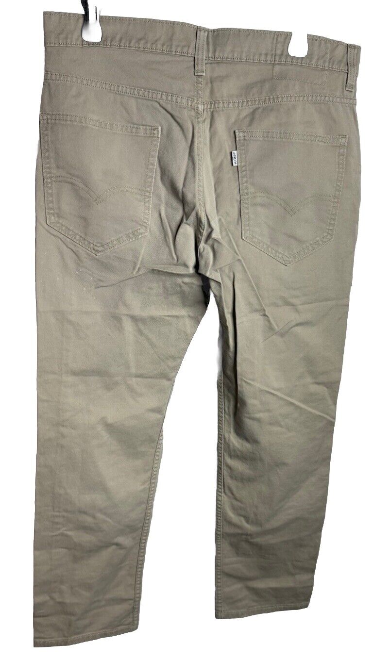 Levi's Straight Fit Soft Twill Regular Gray Mens 33x30 Stretch Mid Pants