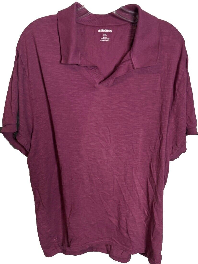 Bonobos Shirt Adult 2XL Polo Standard Fit Short Sleeve Casual Rugby Mens