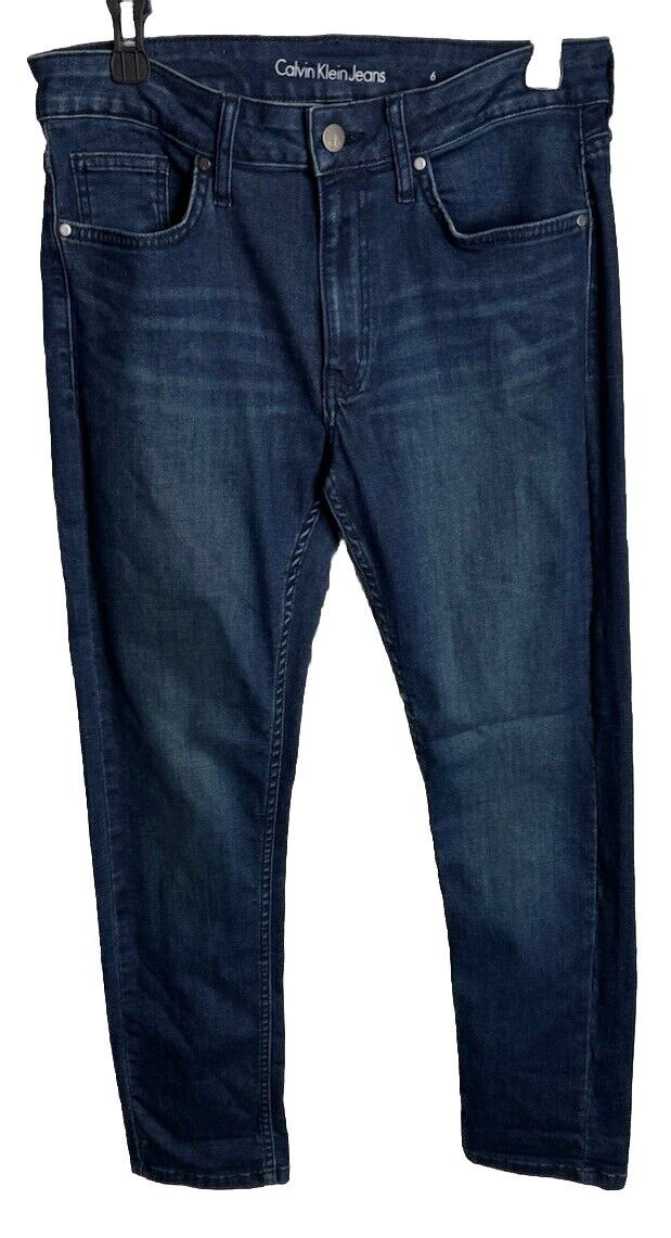 Calvin Klein Jeans Womens Slim Boyfriend Jeans Denim Blue Size 6 Stretch