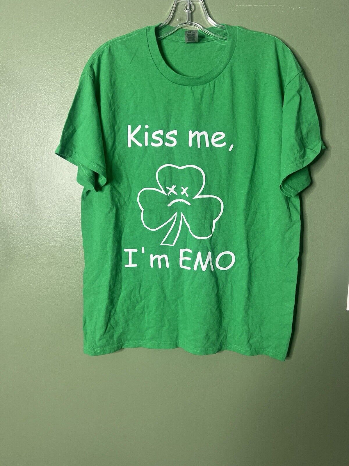 Kiss Me, I'm Emo Green Size Large