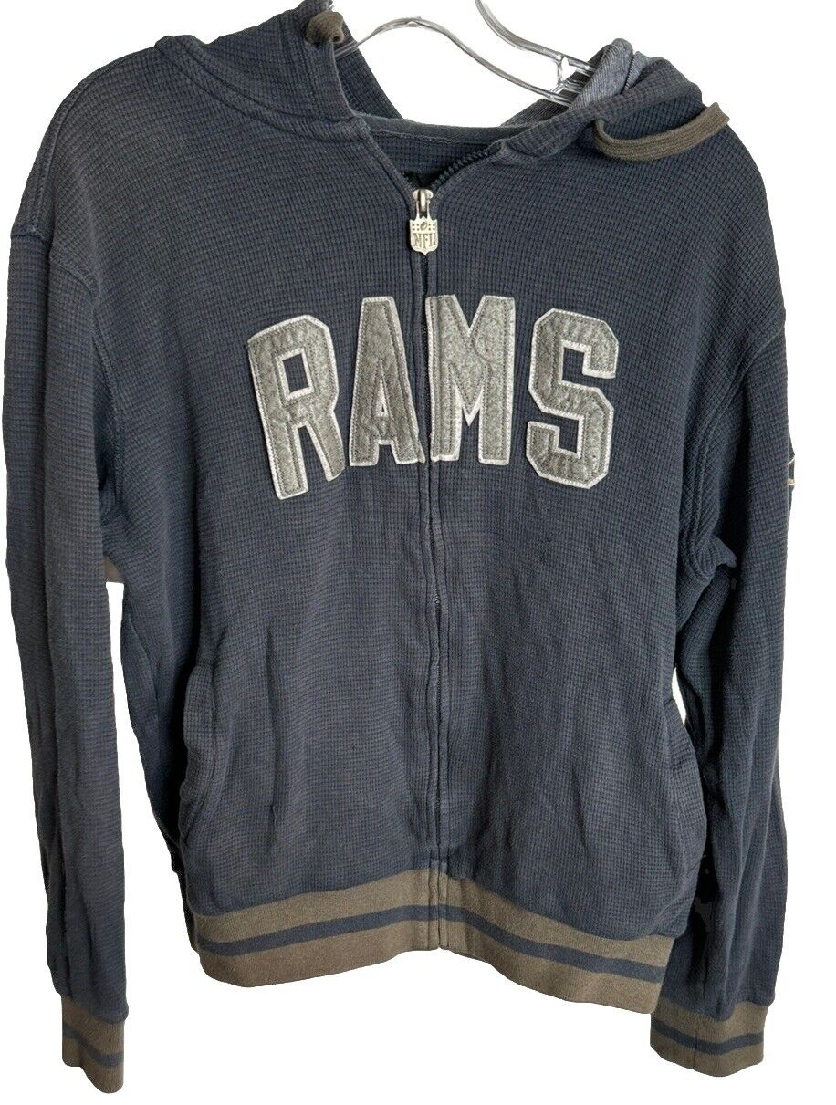 Los Angeles Rams Women Sweatshirt Medium Hoodie Touch Logo Full Zip