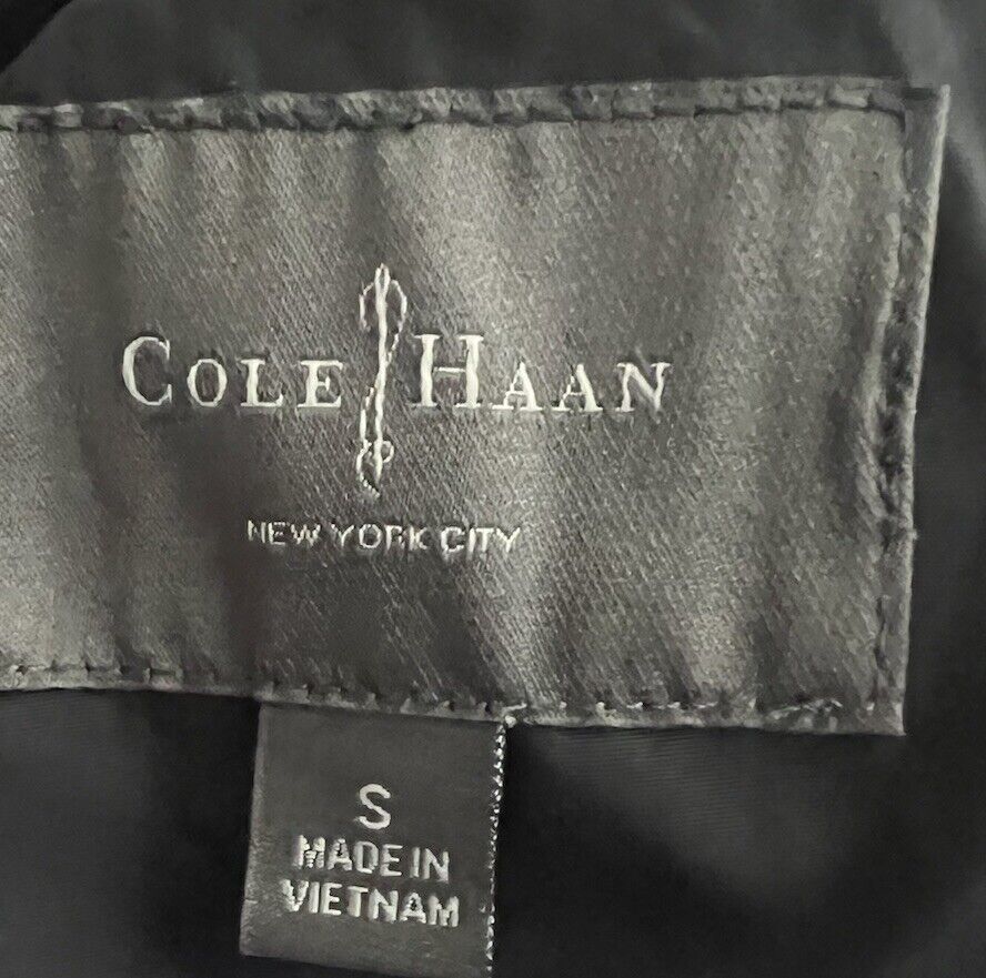 Cole Haan Signature Black Hooded Rain Jacket Women's Size Small Lightweight