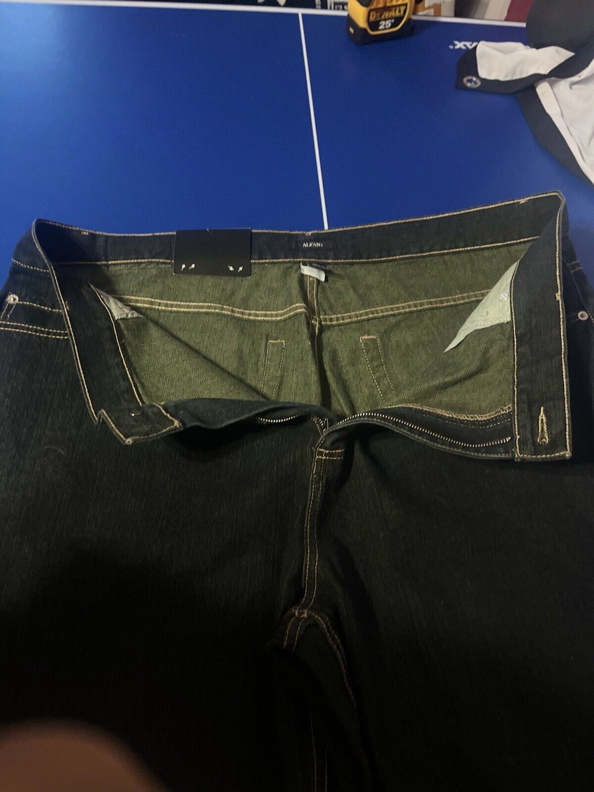 Afani Men’s Jeans, Size 42x32, Regular Fit, Black Denim Jeans, High Quality,rare