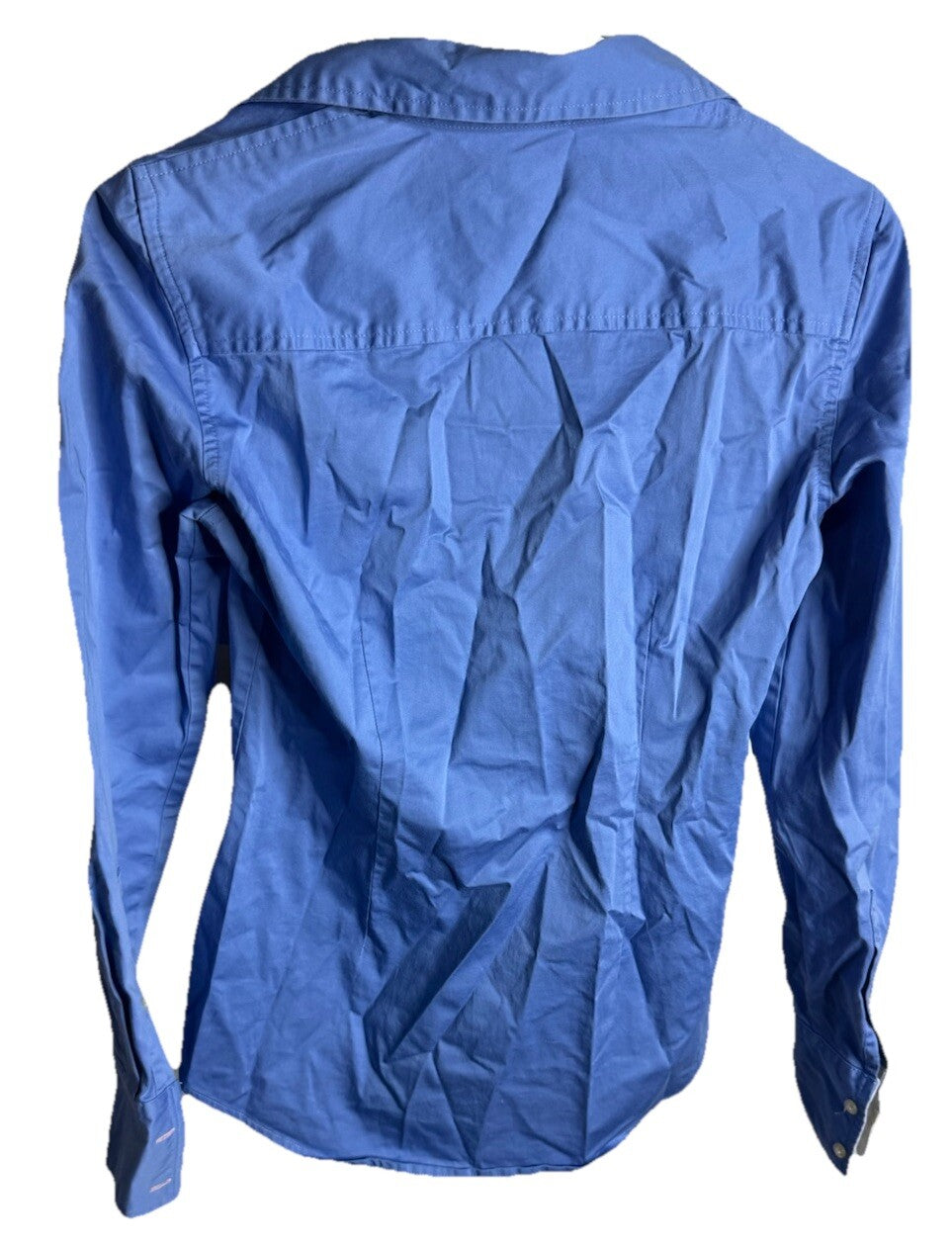 Tommy Hilfiger XS Long Sleeve Button Up Blue W/emblem Collared