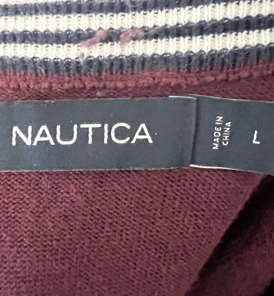 Nautica Sweater Mens Casual 1/4 Zip Up Pullover Sweatshirt Size Large