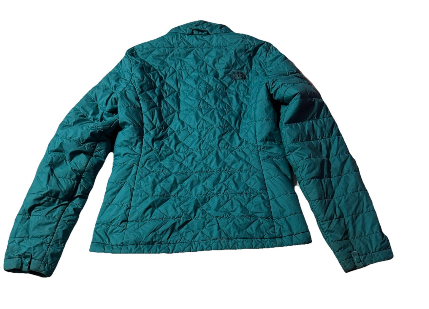The North Face Womens Quilted Puffer Full Zip Jacket Coat Size S Teal