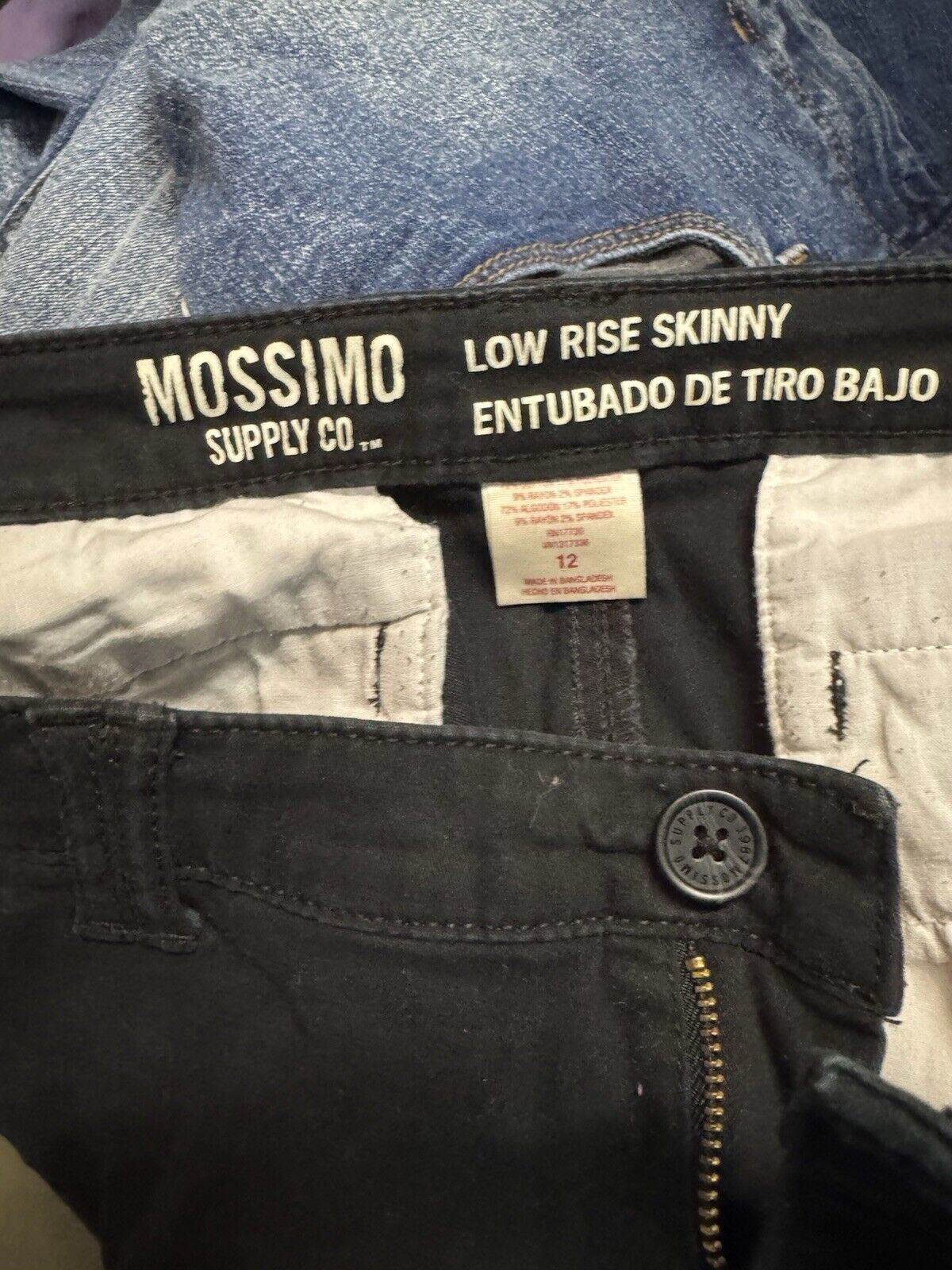Mossimo Low Rise Skinny Dark Rinse Women's Jeans Size 12