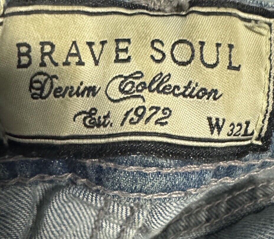 Brave Soul Men’s Skinny Jeans Denim Studio Collection Casual Size 32