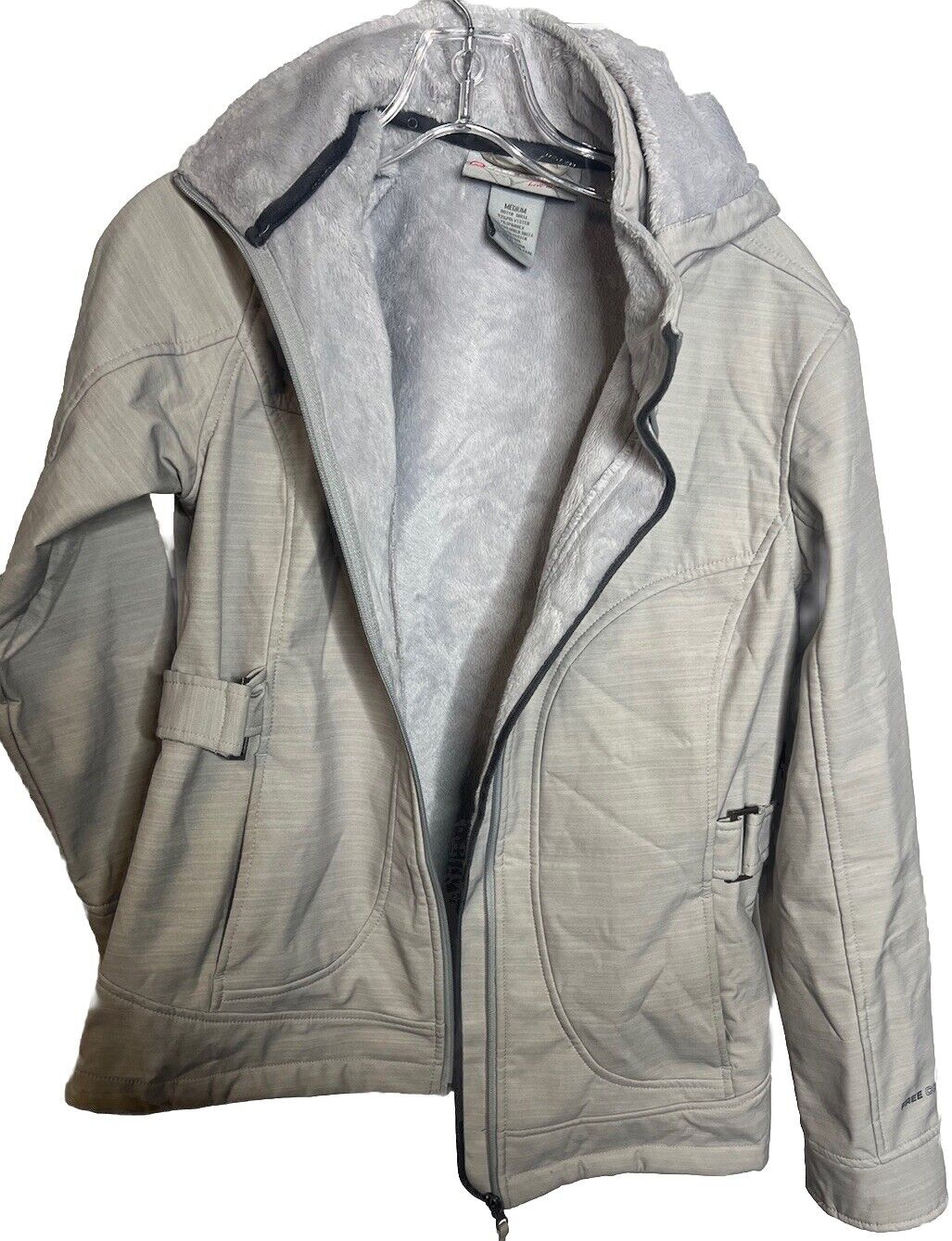 Free Country Jacket Womens Sz Medium Soft Shell Hooded Hiking