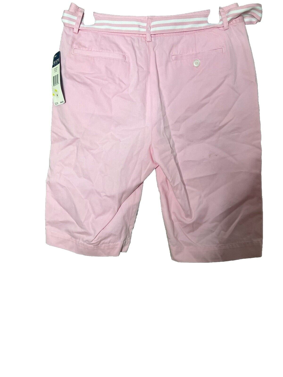 Chaps Jean Shorts Size 4 Bermuda Belted Pink Mid Rise