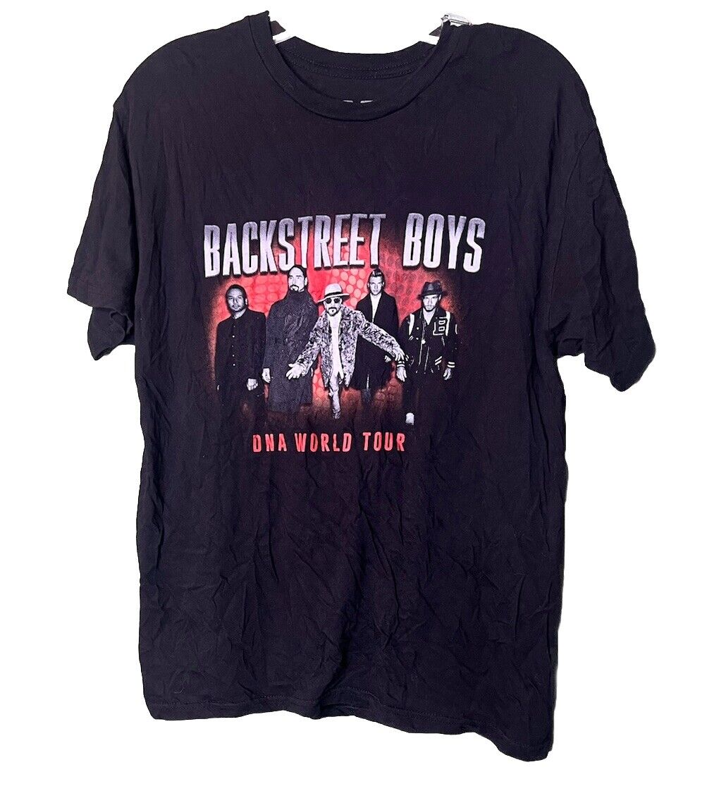 Backstreet Boys BSB DNA World Tour Concert Black Short Sleeve T Shirt Large