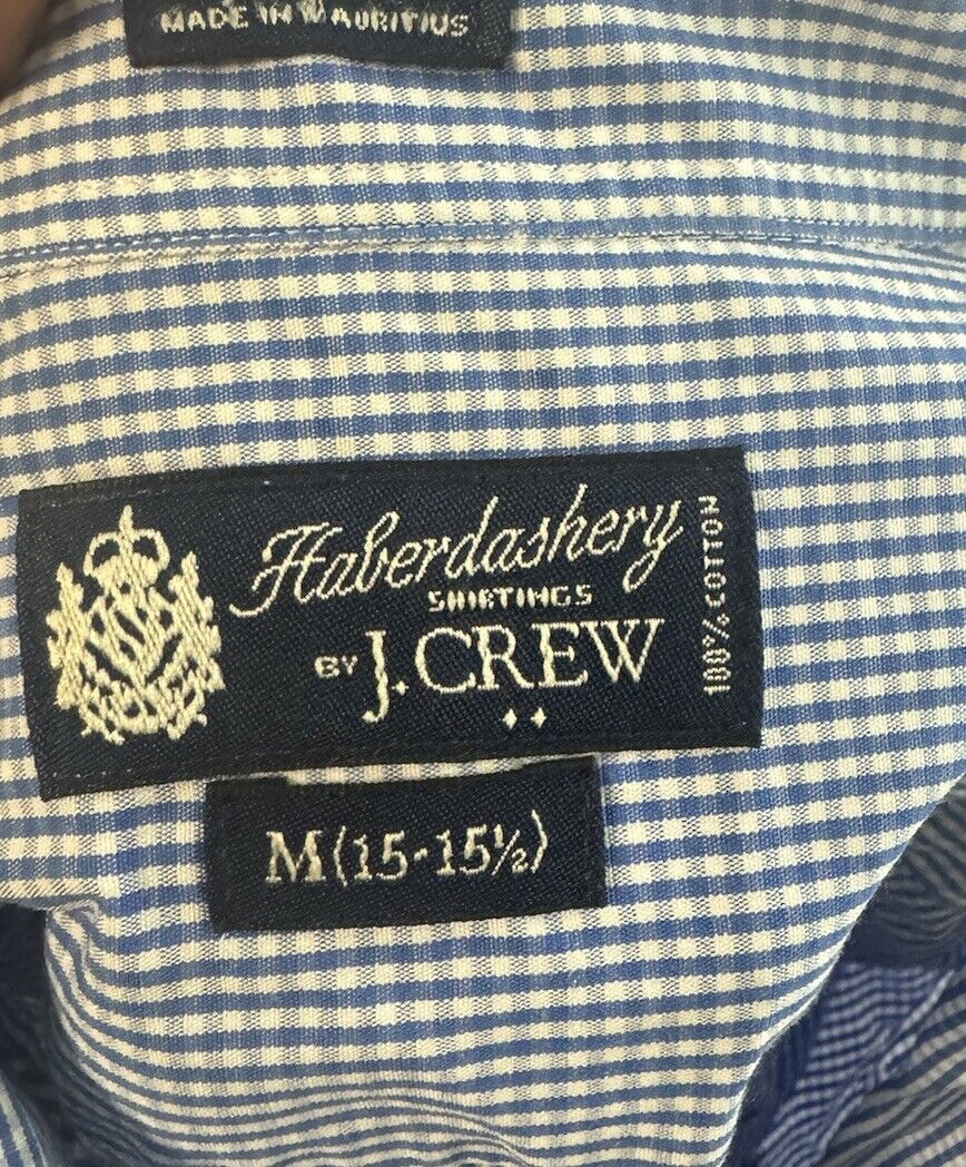J.Crew Thompson Shirt Mens Medium 15-15.5 Light Blue Button Down Collared