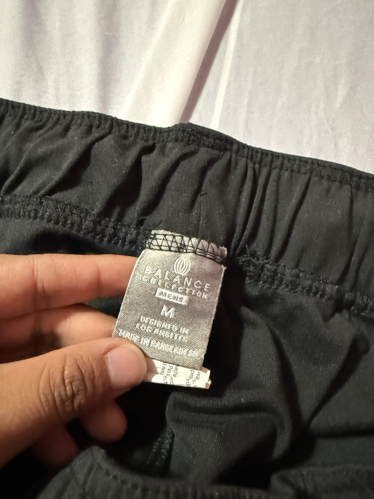 Balance Collection Mens Athletic Black Shorts Size Medium With Pockets 9”