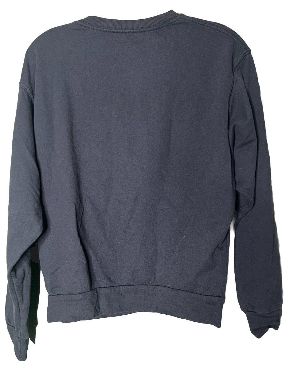 Prince Peter Women's Black Long-Sleeve Crew-Neck Sweater Sweatshirt Size Medium