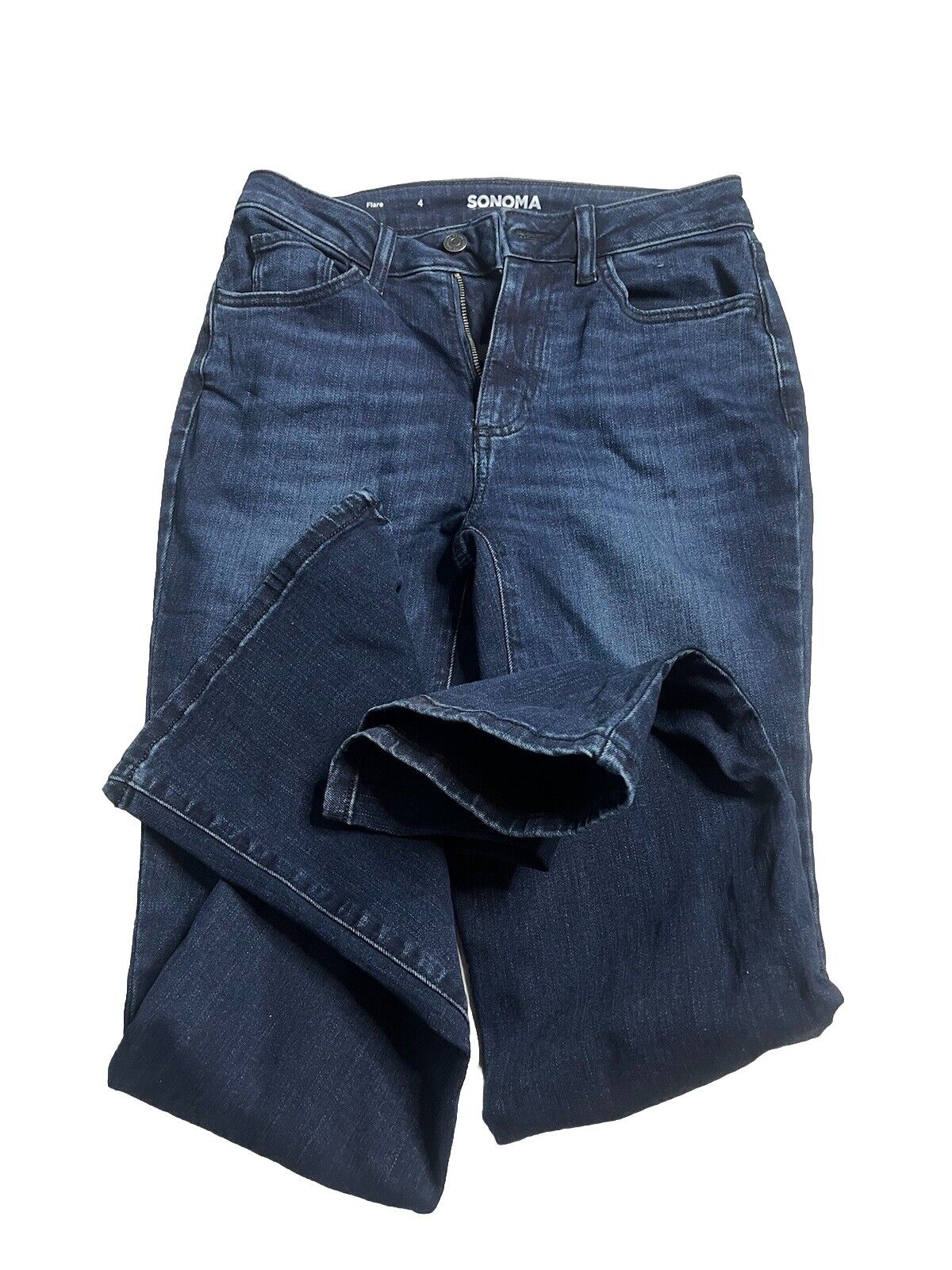 Sonoma Goods For Life Straight Leg Jeans Women's 4 Blue Dark Wash