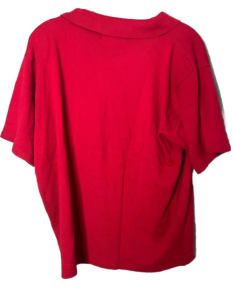 DRESSBARN WOMAN Red Polo 14/16 Short Sleeve