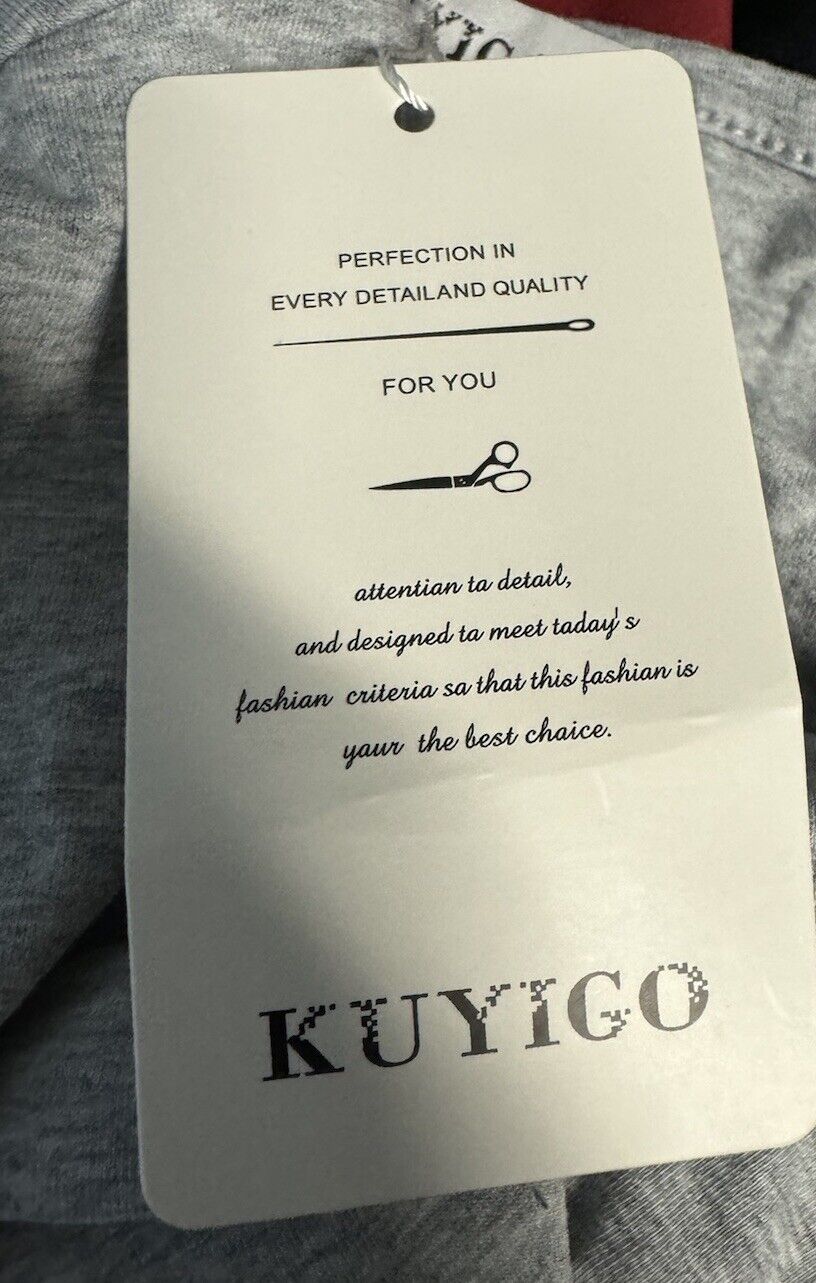 KUYIGO Henley Shirt Men's Medium Long Sleeve Button Front