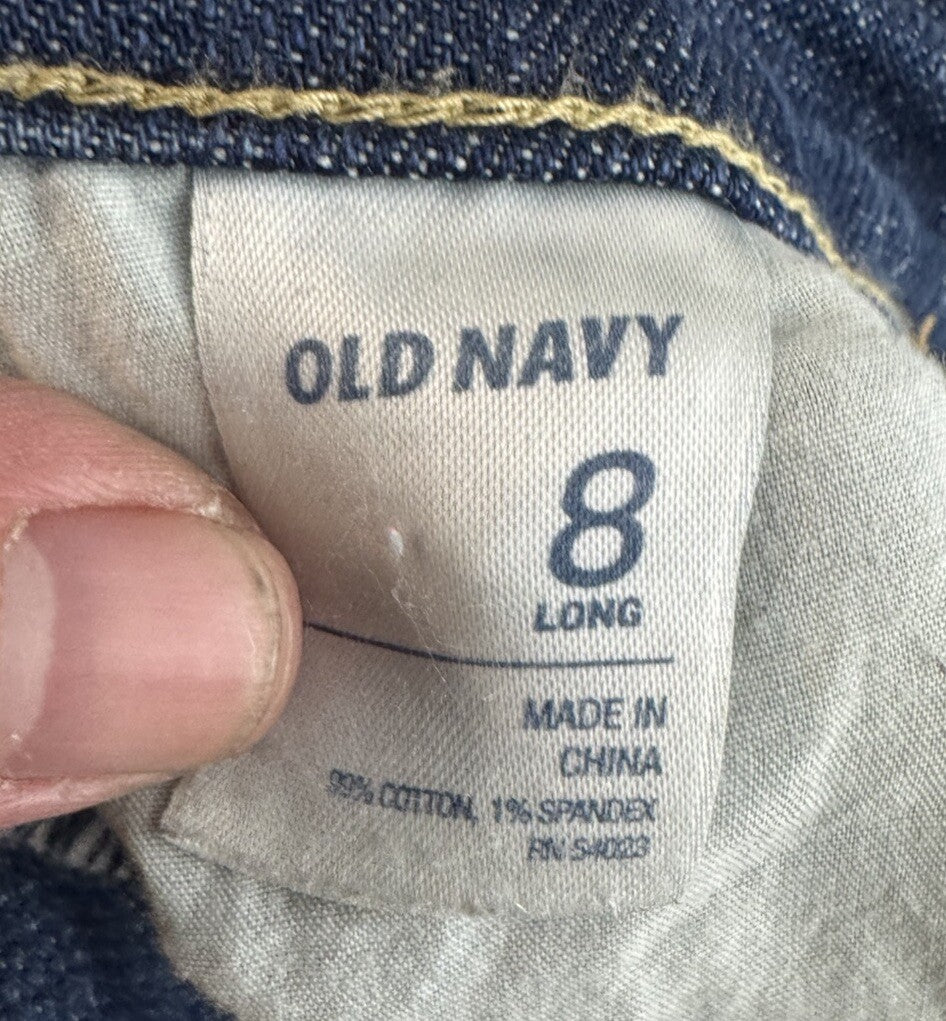 Old Navy The Sweet Heart Bootcut Jeans Women's Size 8 Navy Mid Rise Dark Wash