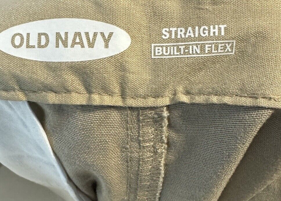 Old Navy Womens Pants Beige Size 16 Chino High Rise Straight Cotton Blend